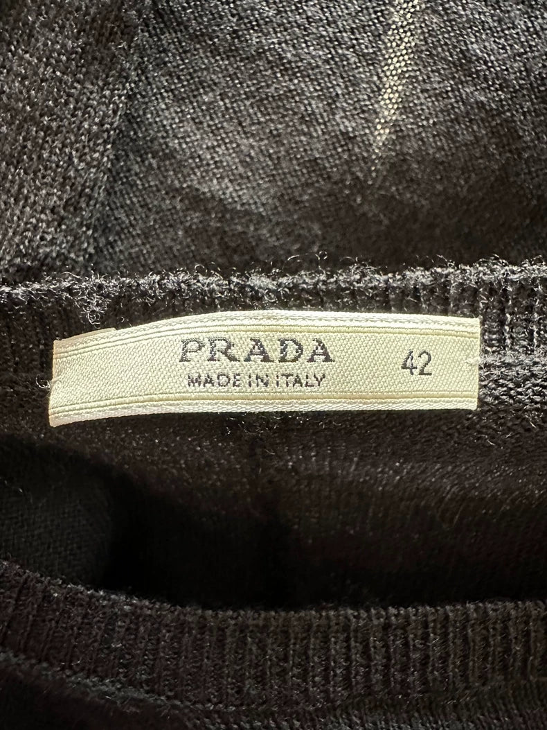 Prada Black Knitted Sweater with Cutouts