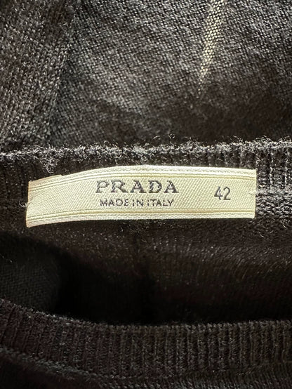 Prada Black Knitted Sweater with Cutouts