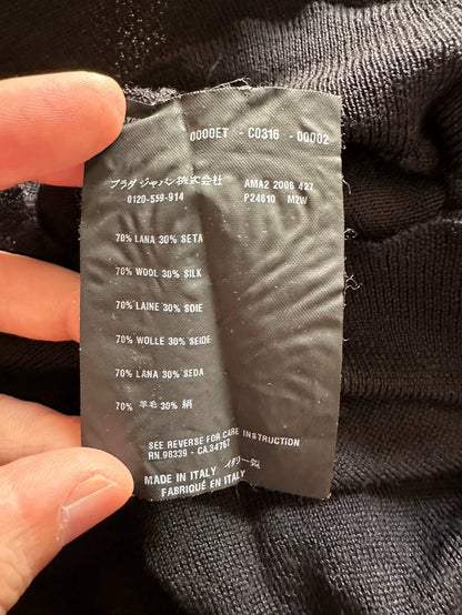 Prada Black Knitted Sweater with Cutouts