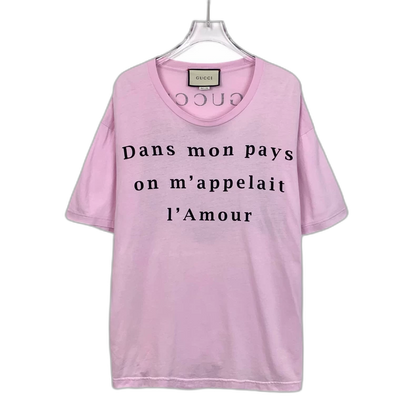 Pink Graphic Print Cotton T-Shirt