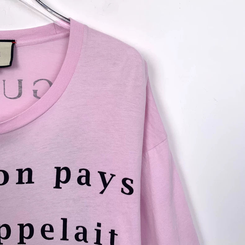 Pink Graphic Print Cotton T-Shirt
