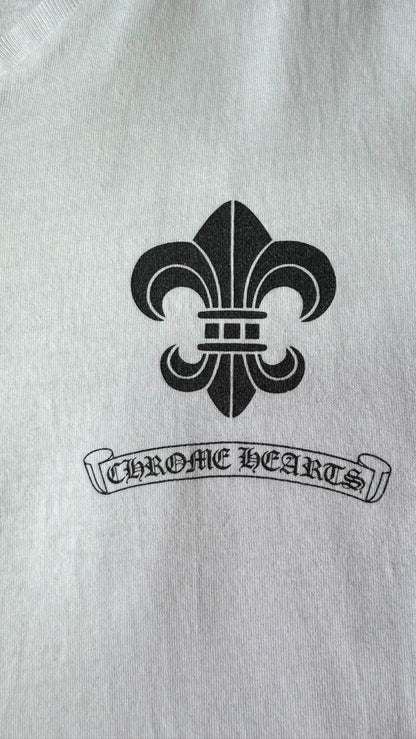 Chrome Hearts White V-Neck Short Sleeve Tee