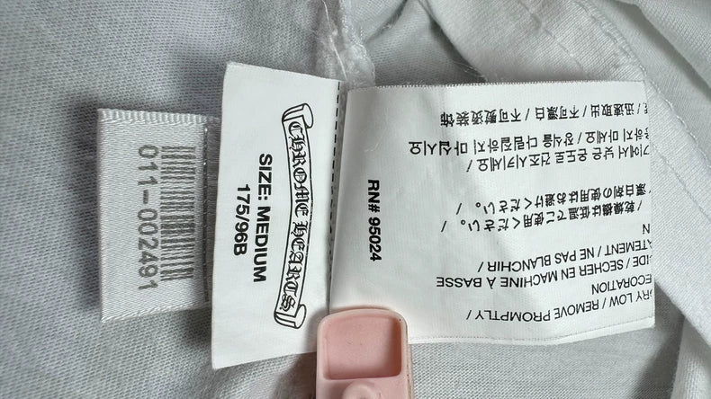 Chrome Hearts White V-Neck Short Sleeve Tee