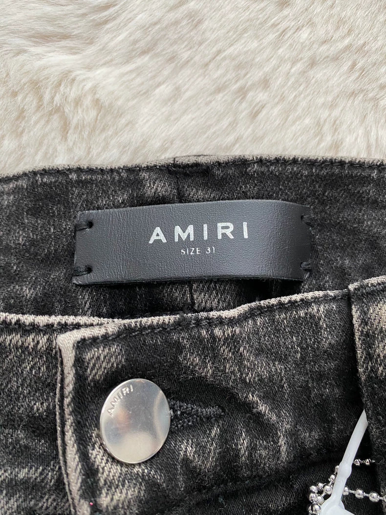 Amiri Black Pink Trackside Jeans