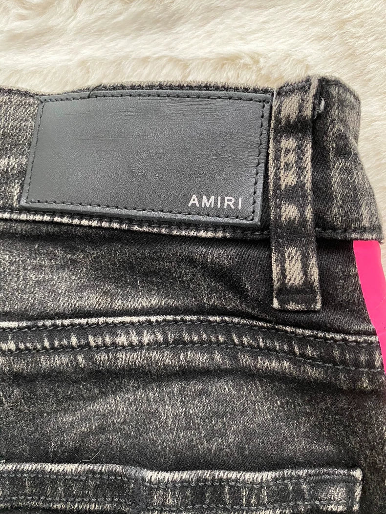 Amiri Black Pink Trackside Jeans