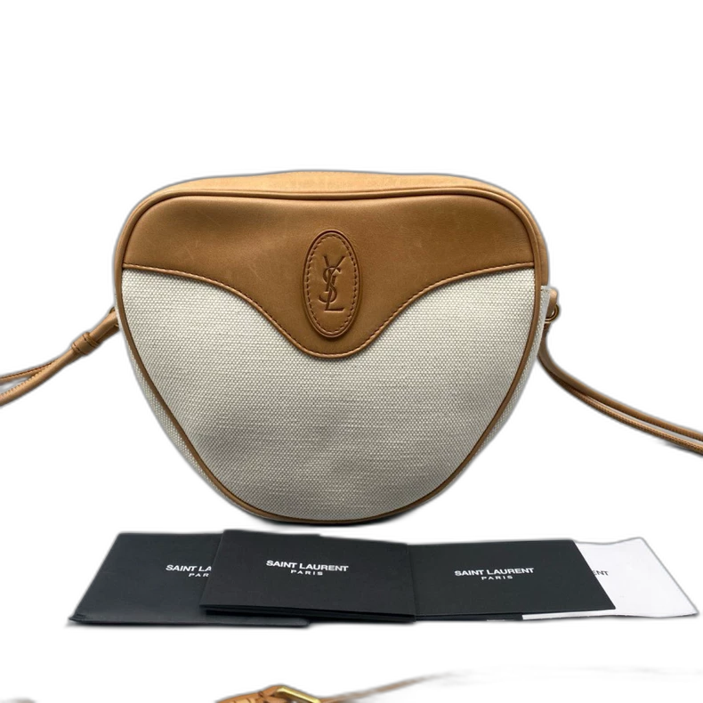 YSL Canvas and Leather Crossbody Bag