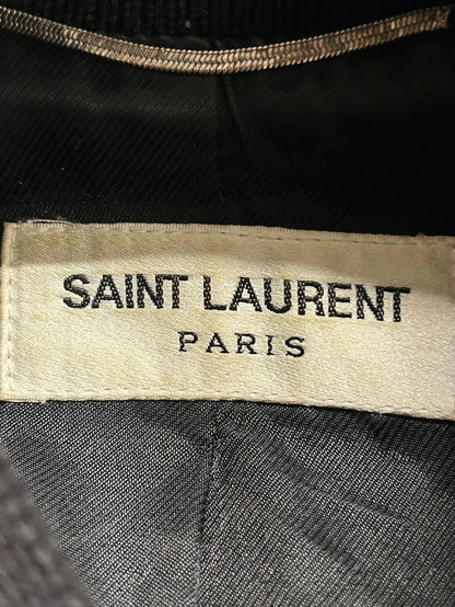 Classic Saint Laurent Black and White Varsity Jacket