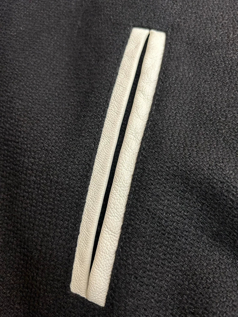 Classic Saint Laurent Black and White Varsity Jacket