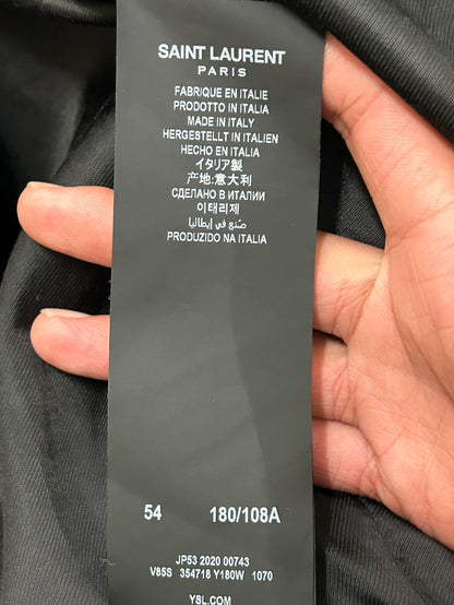 Classic Saint Laurent Black and White Varsity Jacket