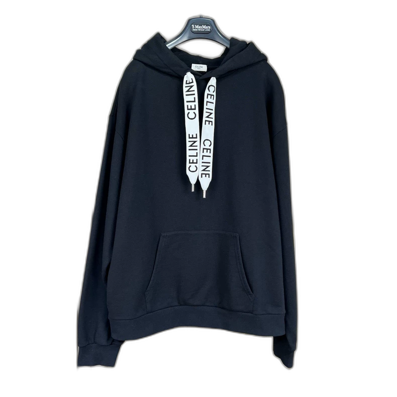 Celine Black Drawstring Hoodie