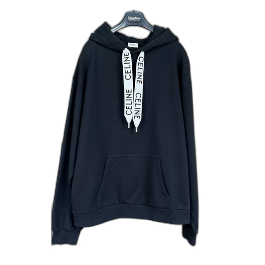 Celine Black Drawstring Hoodie
