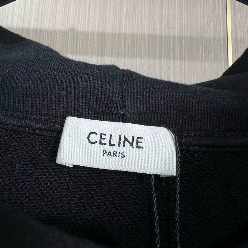 Celine Black Drawstring Hoodie