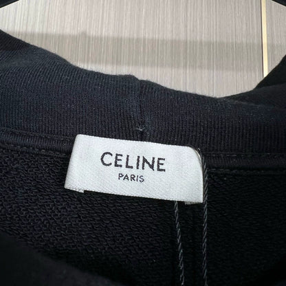 Celine Black Drawstring Hoodie