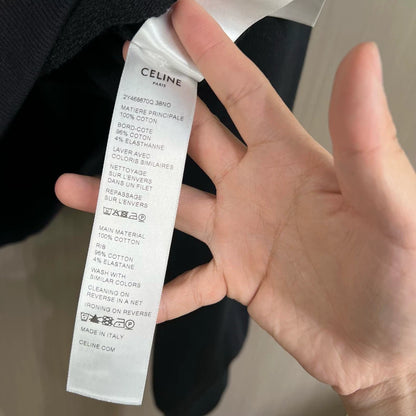 Celine Black Drawstring Hoodie