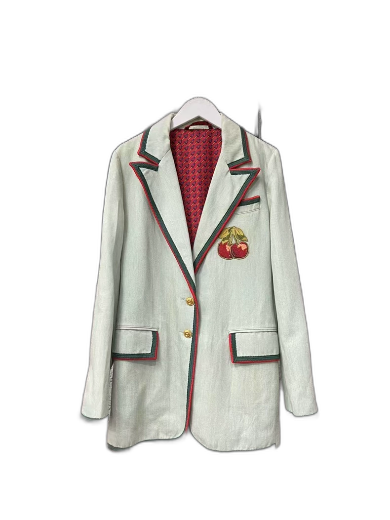 Vintage Gucci Distressed Denim Blazer