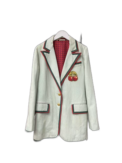 Vintage Gucci Distressed Denim Blazer