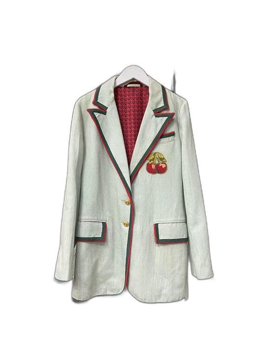 Vintage Gucci Distressed Denim Blazer