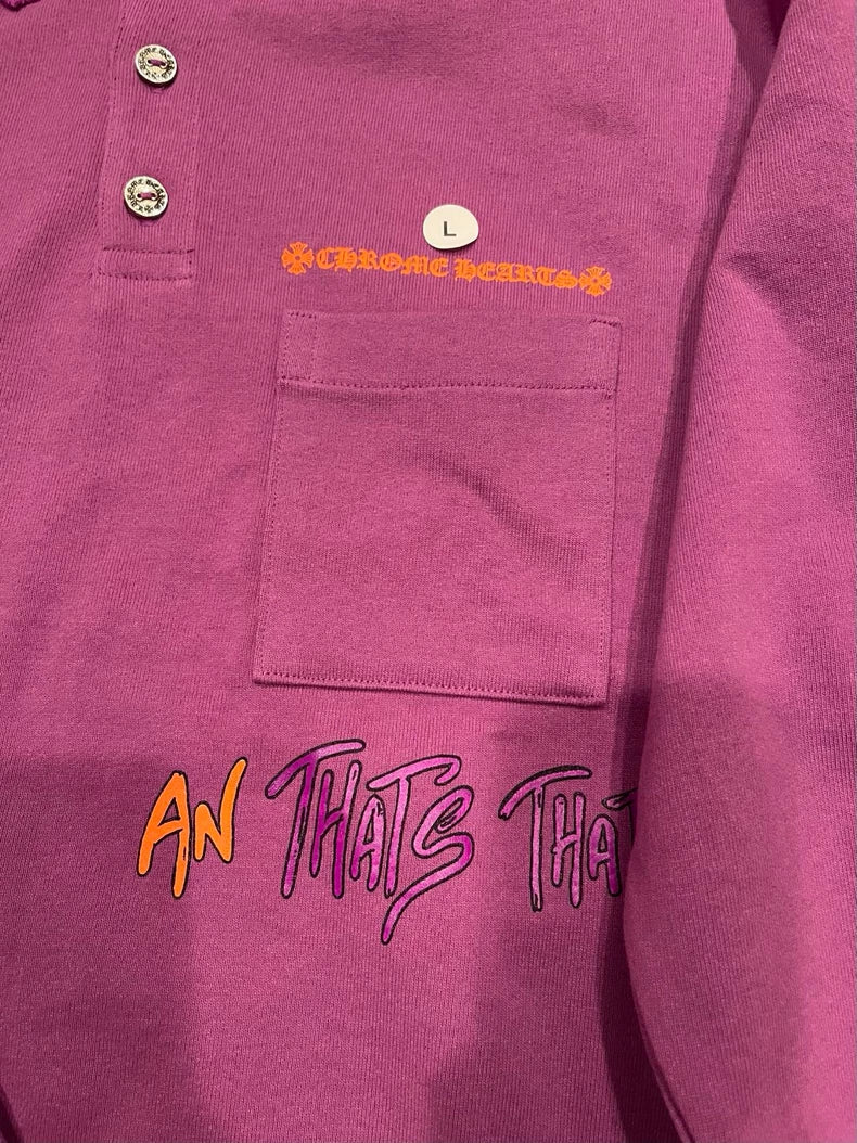 Chrome Hearts Matty Boy Purple Long Sleeve Polo
