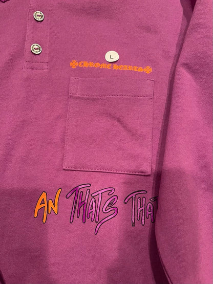 Chrome Hearts Matty Boy Purple Long Sleeve Polo