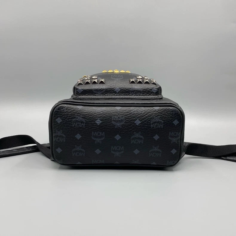 MCM Classic Studded Backpack with Print
