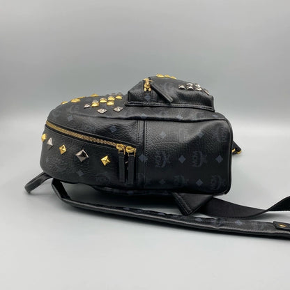 MCM Classic Studded Backpack with Print