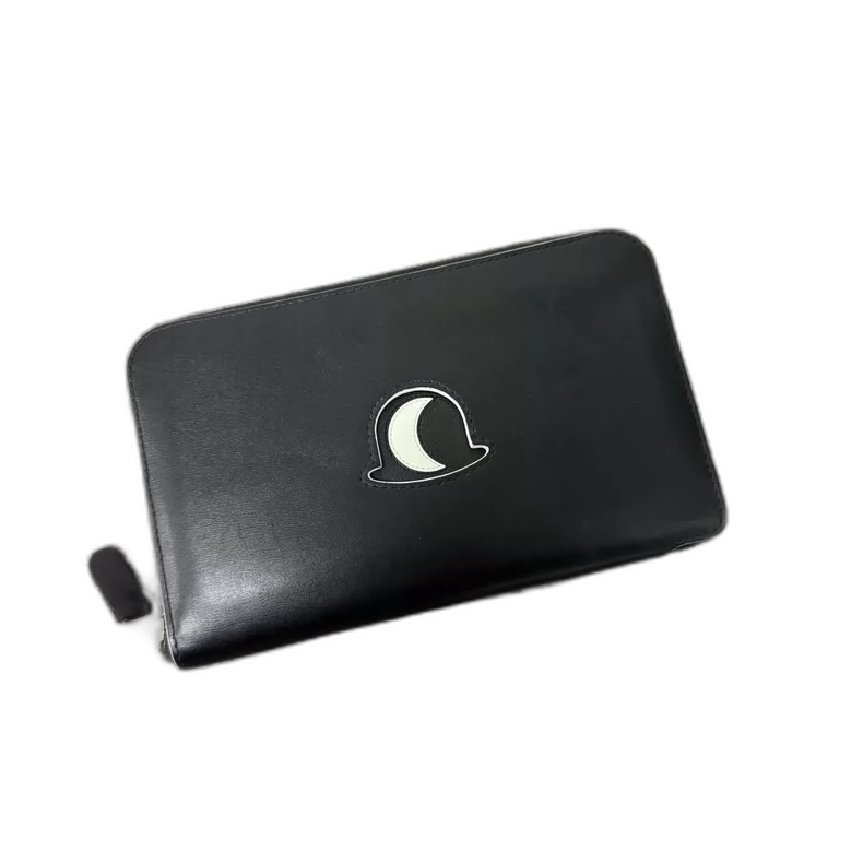 Delvaux Black Leather Wallet with Hat Design