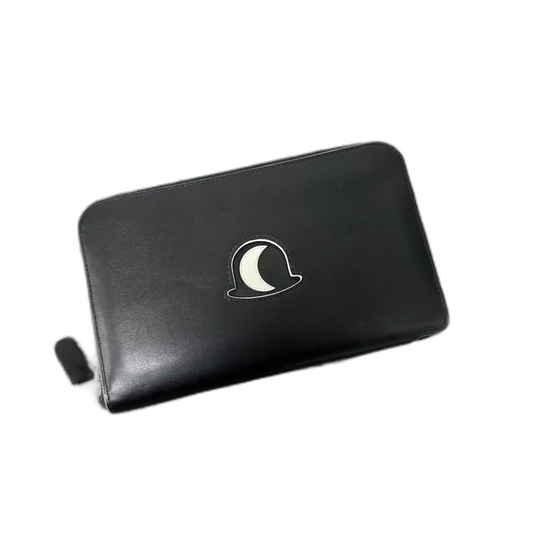 Delvaux Black Leather Wallet with Hat Design