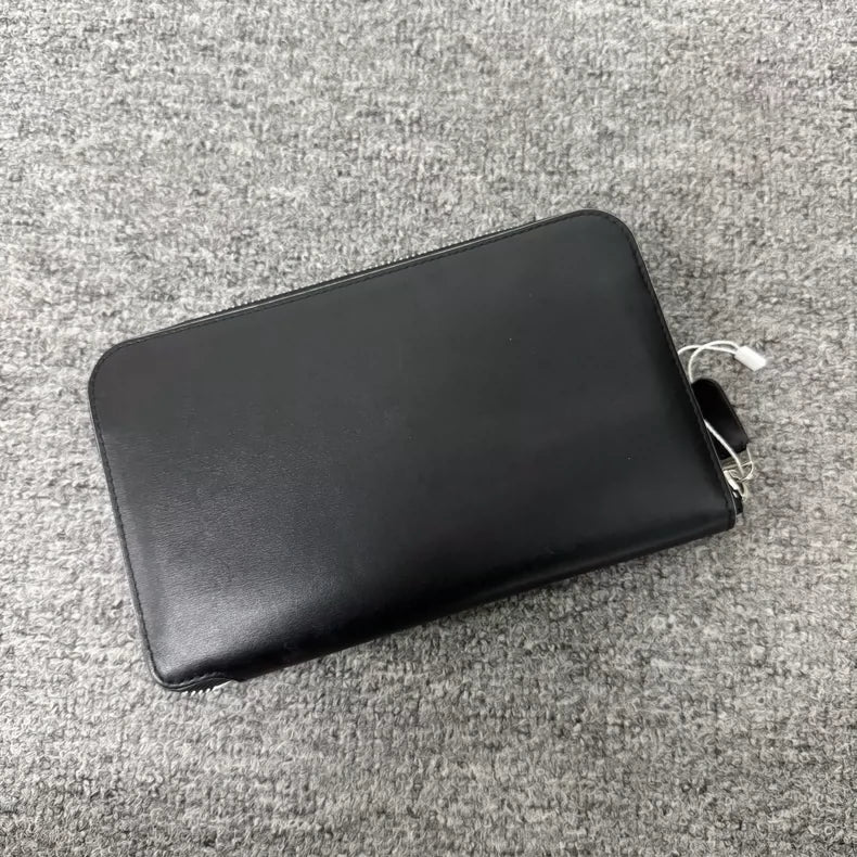 Delvaux Black Leather Wallet with Hat Design