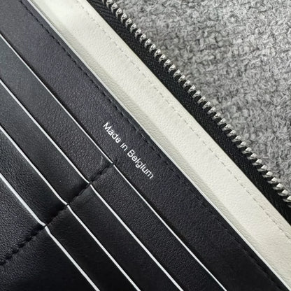 Delvaux Black Leather Wallet with Hat Design