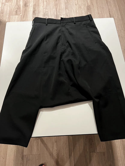 Comme des Garcons Wool Dropped-Crotch Pants S