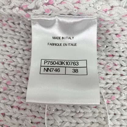 Chanel Pink Knit Cardigan With Pearls