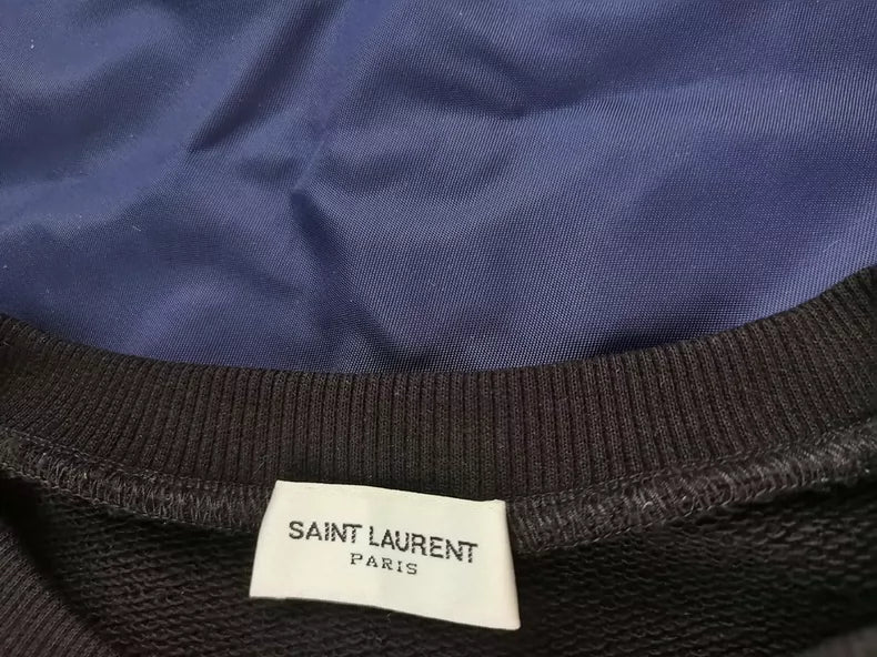 Saint Laurent Paris SLP Leather Trim Vest