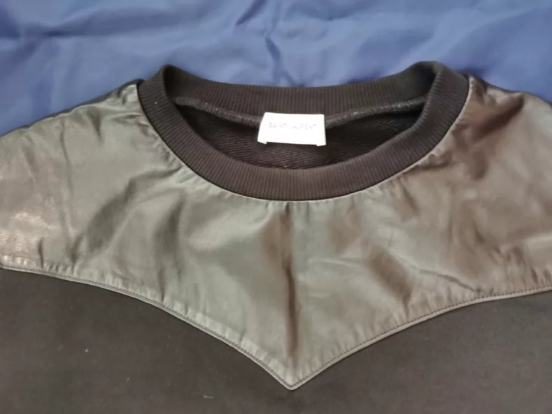 Saint Laurent Paris SLP Leather Trim Vest