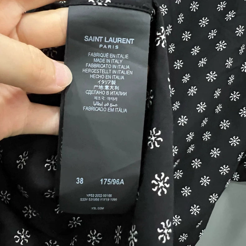 Saint Laurent Floral Polka Dot Shirt-yf
