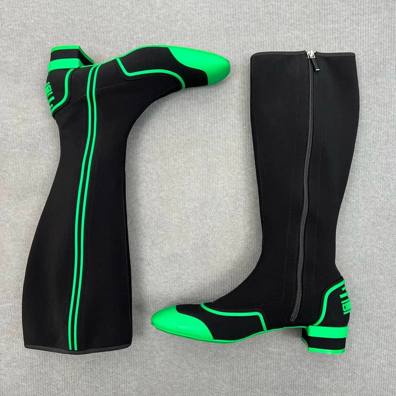 Dior Green and Black High Boots