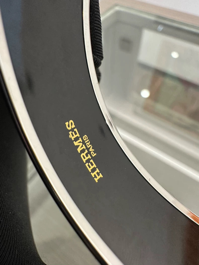 Hermes Fluorescent Yellow Logo Bracelet