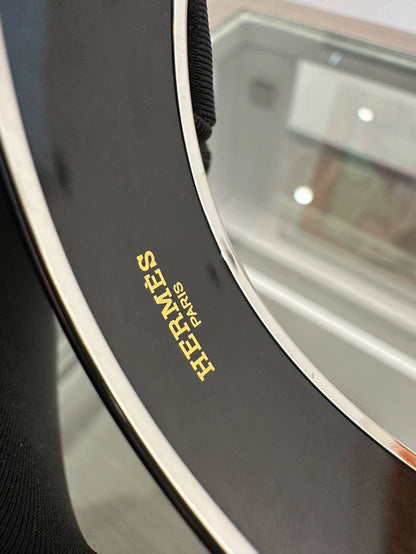 Hermes Fluorescent Yellow Logo Bracelet