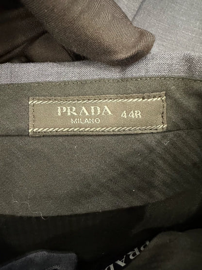 Classic Dark Blue Men's Pants from Prada