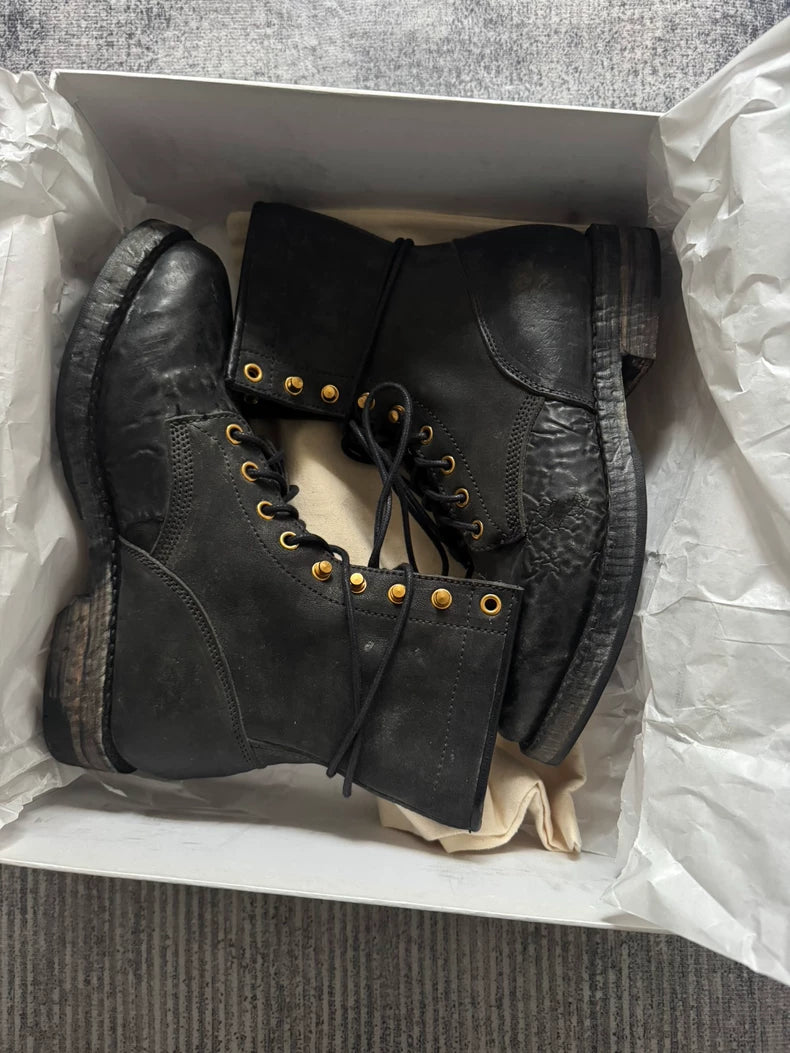 VISVIM Battalion Boots in Black Color
