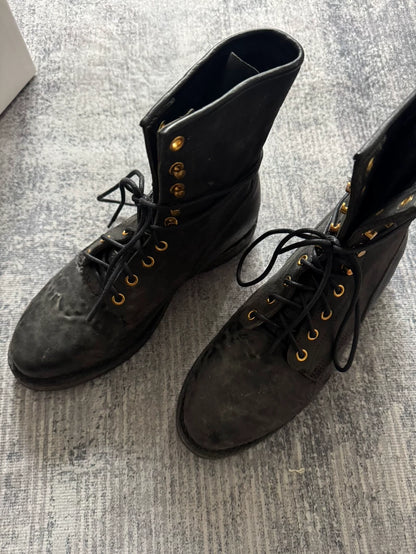 VISVIM Battalion Boots in Black Color