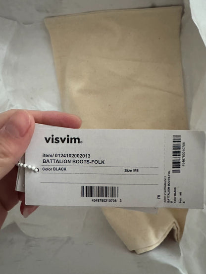 VISVIM Battalion Boots in Black Color