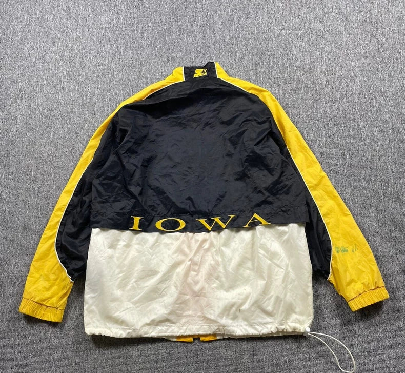 90s Iowa Hawkeye Color Block Jacket