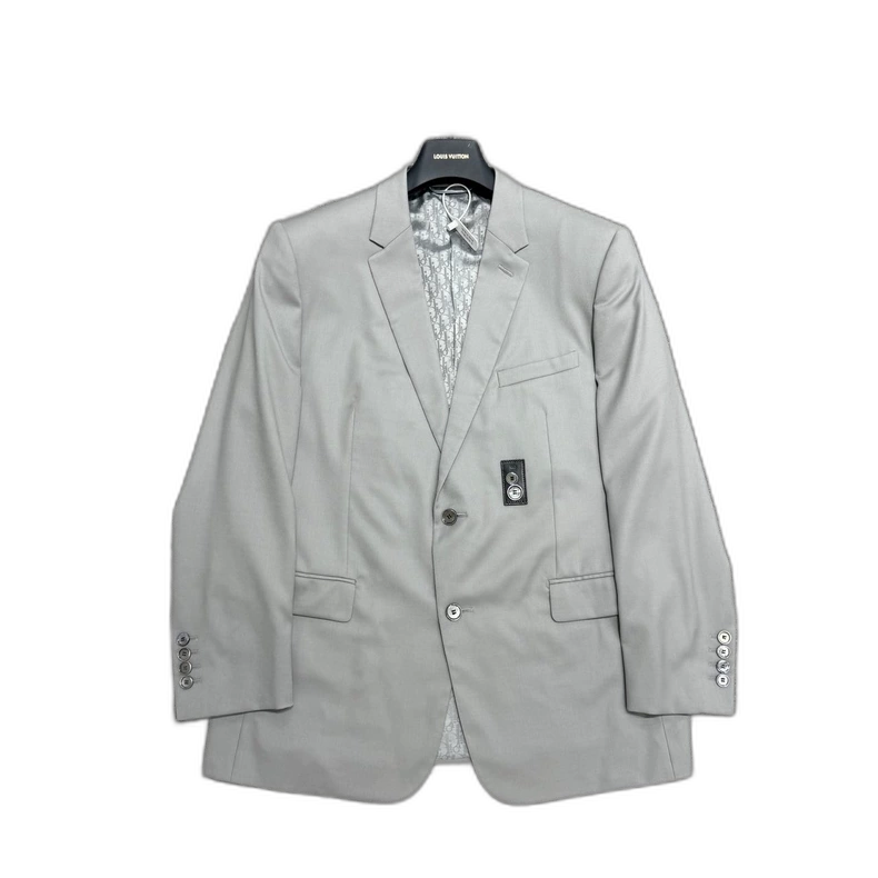 Dior Grey Printed Suit Jacket-zp