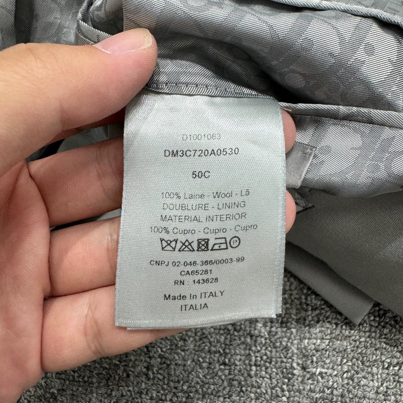 Dior Grey Printed Suit Jacket-zp