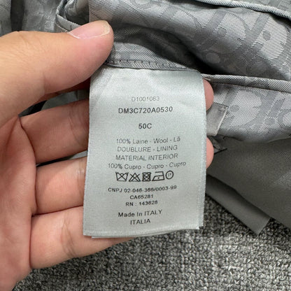 Dior Grey Printed Suit Jacket-zp