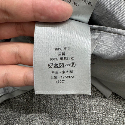 Dior Grey Printed Suit Jacket-zp