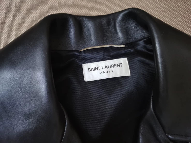 Saint Laurent Paris Leather Vest Jacket