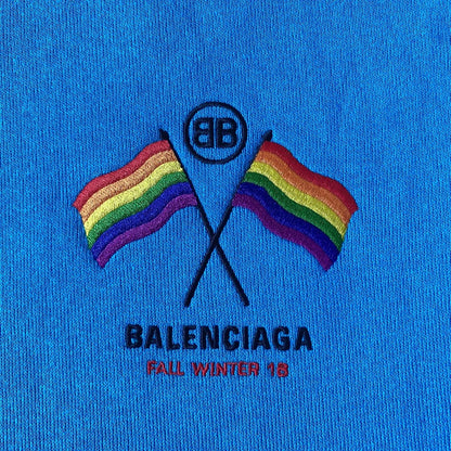 Balenciaga Rainbow Half-Zip Hoodie-zp