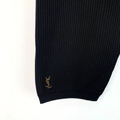 Saint Laurent Black Logo Knit Trousers
