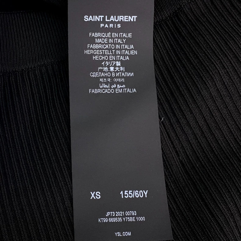 Saint Laurent Black Logo Knit Trousers